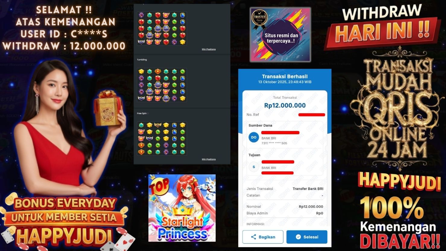 HAPPYJUDI JACKPOT SLOT STARLIGHT PRINCESS